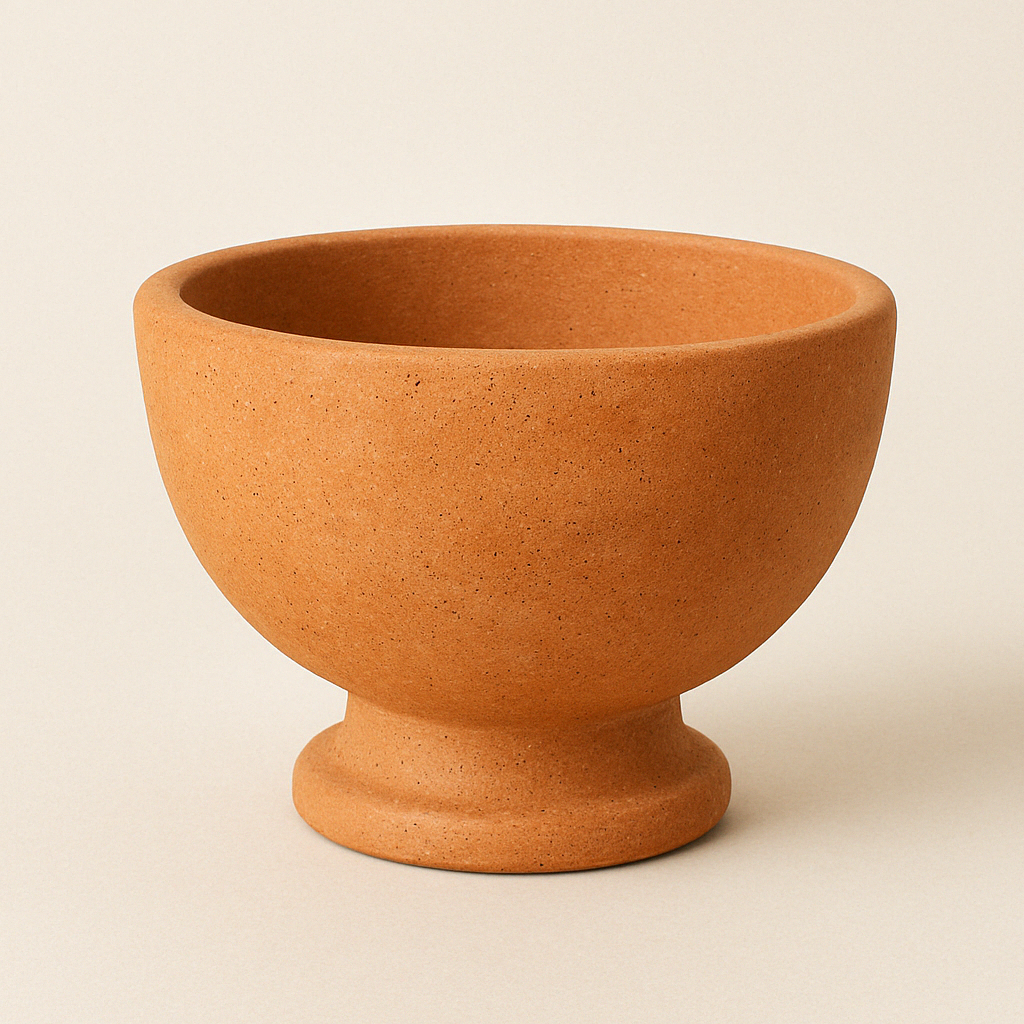 Maceta de barro tipo cuenco