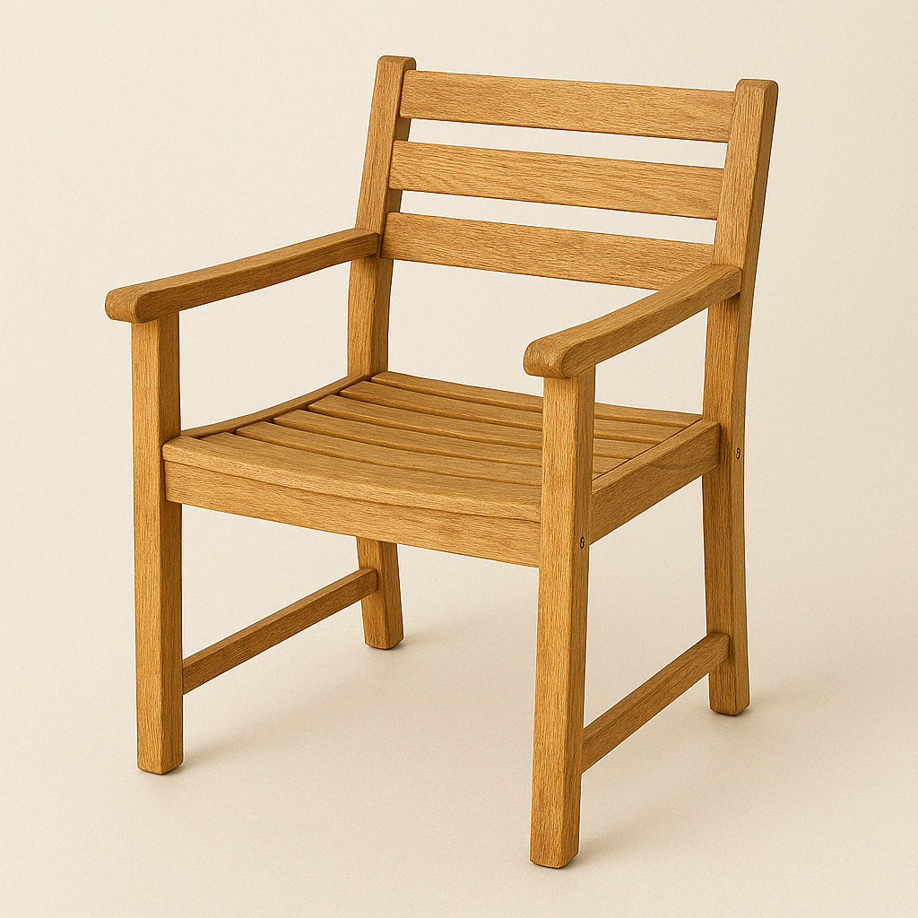 Silla de jardín de madera de teca